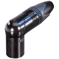 Neutrik NC3MRX-B XLR 3-pins (m) haakse connector - verguld / zwart