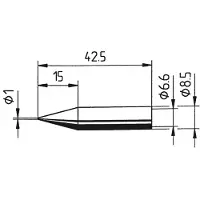 Ersa 842 BD Soldeerpunt Potloodvorm Grootte soldeerpunt 1 mm Inhoud: 1 stuk(s)
