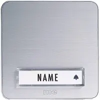 M-E Modern-Electronics KTA-1 A/S Belplaat Met naambord 1-voudig Zilver 12 V/1 A
