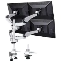 Speaka Professional SP-3957076 Flex Tafelbeugel voor monitor Aantal monteerbare displays: 4 Display(s) 25,4 cm (10) - 68,6 cm (27) Zwart, Zilver In hoogte