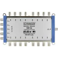 Schwaiger SEW516 531 Satelliet multiswitch Ingangen (satelliet): 5 (4 satelliet / 1 terrestrisch) Aantal gebruikers: 16 Standby-functie, geschikt voor Quad LNB