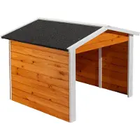 Wiltec Garage voor robotmaaier van hout. Tuinrobotmaaiergarage, tuinhuis, carport, oplaadstation