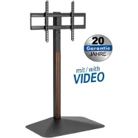 My Wall TV-vloerstandaard | tot 75 inch | kantelbaar | zwart/walnoot