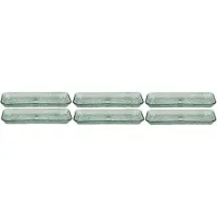 Bitz Kusintha Serveerschaal 14x38 Cm Groen - Schalen Glas Green - 30684