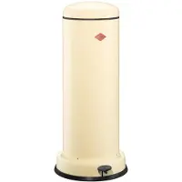 Wesco Big Baseboy Prullenbak met Soft Close | 30 Liter | Metaal - Amandel | Pedaalemmer