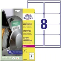 Avery ultra resistente folie-etiketten L7914-10, 99,1 x 67,7 mm, 80 etiketten