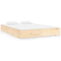 vidaXL Bedframe zonder matras massief hout 160x200 cm