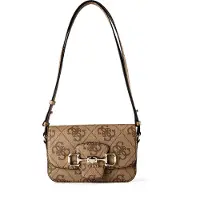 GUESS Schoudertas 'Janie Logo Cnvrtbl Xbody Flap' lichtbruin