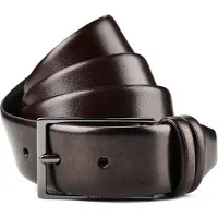 BOSS Riem 'Carmello' donkerbruin / zilver