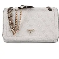 GUESS Schoudertas beige / wit