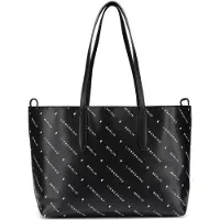 Liebeskind Monogram Schoudertas Leer 47 cm zwart