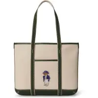 Ralph Lauren Shopper ecru / donkergroen