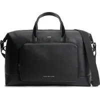 Tommy Hilfiger Weekendtas 'Caviar Grain Metal Logo Duffle' zwart