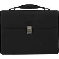 Piquadro Modus Koffer Leer 40 cm Laptop compartiment zwart