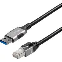 MaxTrack USB 3.2 Gen 1 (USB 3.0) / RJ45 Netwerk Adapter CAT 6 [1x USB 3.0 - 1x RJ45-stekker] 1.5 m Zwart