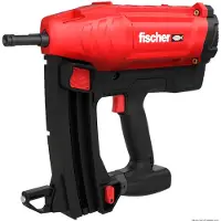 Fischer Gasgestuurde boormachine/schroefmachine FGC 100, geschikt voor beton en staal (rood/zwart, 2x lithium-ion batterijen van 2,5Ah, in een XL-koffer)