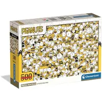 Clementoni Legpuzzel Peanuts - Puzzel 500 Stukjes - Impossible Collection - Compact Box - Puzzels en Legpuzzels voor Volwassenen