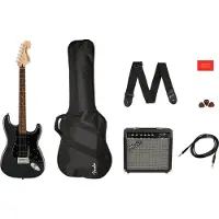 Squier Stratocaster Hss Affinity Pack Lrl Charcoal Frost Metallic