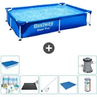 Bestway Steel Pro, rechthoekig zwembad - 221x150x43 cm - 8-delig - S21512