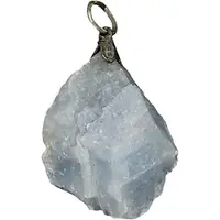 Ruben Robijn Calciet blauw edelsteen hanger ruw