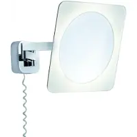 Paulmann Wand-/Plafondspiegel Bela, cosmetische spiegel, IP44, LED 5,7W, chroom/wit/spiegel, 230V, metaal/acryl