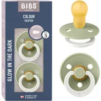 BIBS Colour Glow Fopspeen - 18-48 mnd - 2-pack - Rond - Sage