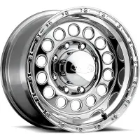 Raceline 887 Rock Crusher 17x9in / 6x139.7 BP / 0mm Offset / 107.95mm Bore - Polished Wheel