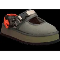 Ugg Dames Bea Mary Jane Wildwood gebrande olijfgroene leren schoenen (39), Plat, Gesp, Casual, Gerecycled nylon 1180111