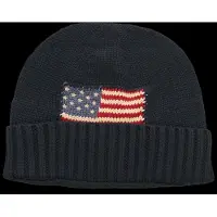 Ralph Lauren Muts van gekamde katoen met marinevlag (S/M), Casual, Marineblauw 323980672001