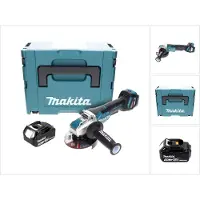 Makita DGA 519 F1J accu-haakse slijper 18 V 125 mm borstelloos X-Lock + 1x accu 3,0 Ah + Makpac - zonder oplader