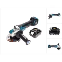 Makita DGA 519 T1 accu haakse slijper 18 V 125 mm Brushless X-Lock + 1x oplaadbare accu 5.0 Ah - zonder lader