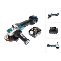 Makita DGA 519 G1 accu-haakse slijper 18 V 125 mm borstelloos X-Lock + 1x accu 6,0 Ah – zonder oplader