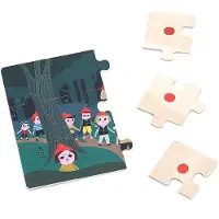 Vilac Puzzel - - Petit Poucet - 4 houten puzzels - 9 stukken elk - 21 x 21 x 4,5 cm