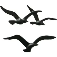 Boltze Wand - Decoratie - Wanddecoratie - Metaal - Metalen vogels - Vogels - Zwart - 35 cm - Tuindecoratie