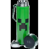 Puckator Minecraft Creeper RVS Warm & Koud Thermosfles - 450ml Digitale Thermometer