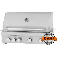 Mustang Gas Grill Pearl 4 Pits Inbouw BBQ