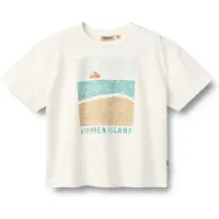 Wheat T-shirt offwhite Wit Jongens Katoen Ronde hals Printopdruk - maat 104