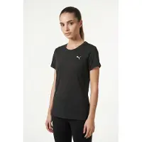 Puma Functioneel shirt 'Tad Essential' zwart gemêleerd / wit