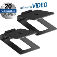 My Wall luidspreker bureaustandaard set | 9,9 x 15,5 cm | tot 10 kg | zwart
