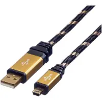 Roline GOLD USB 2.0 Kabel, type A - 5-Pin Mini, 3 m