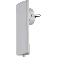 Evoline 1510.0000.0300 Aardingscontact platte stekker, kunststof, met verwijderingshulp 2, Kabels + Stekkers, Wit