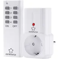 Renkforce Funk-Schalter-Set Zwischenstecker 2teilig Reichweite max. (im Freifeld) 30 m Einsatzort Innenbereich