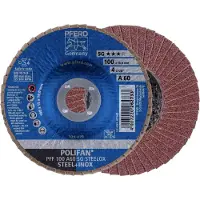PFERD TOOLS 67606100 PFF 100 A 60 SG STEELOX/16,0 Lamellenschijf Diameter 100 mm Boordiameter 16 mm Korrelgrootte (num) 60 RVS, Staal 10 stuk(s)