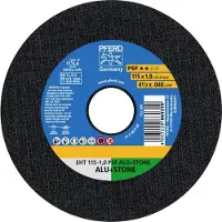 PFERD TOOLS EHT 115-1,0 PSF ALU+STONE 61818010 Doorslijpschijf recht 115 mm 25 stuk(s) Aluminium, Non-ferrometaal, Titanium, Titaniumlegering, Gietijzer,