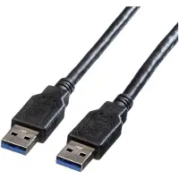 Roline USB naar USB kabel - USB3.0 - UL gecertificeerd - tot 2A / zwart - 3 meter