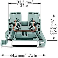 Wago 870-901 Doorgangsklem 5 mm Spanveer Toewijzing: L Grijs 100 stuk(s)