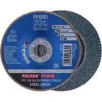 PFERD TOOLS 67786150 PFC 150 Z 60 SG POWER STEELOX Lamellenschijf Diameter 150 mm Boordiameter 22.23 mm Korrelgrootte (num) 60 RVS, Staal 10 stuk(s)