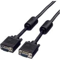 Roline SVGA High Quality Kabel met ferrietkernen + DDC, HD15M/M, 15pins, 15 m