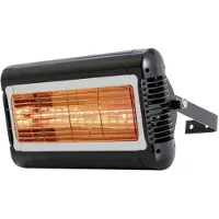 Tansun Sorrento IP - Infraroodverwarmer - IP55 - Geschikt voor binnen- en buitengebruik - Wandmontage - Zwart - 2000 W