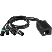 Eurolite DNK-1 DMX Kabel [1x RJ45-bus - 4x XLR-stekker 3-polig]